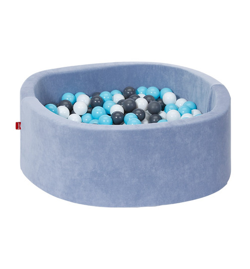 knorrtoys Bllebad Soft inkl.300 Blle Soft blue - creme grey lightblue