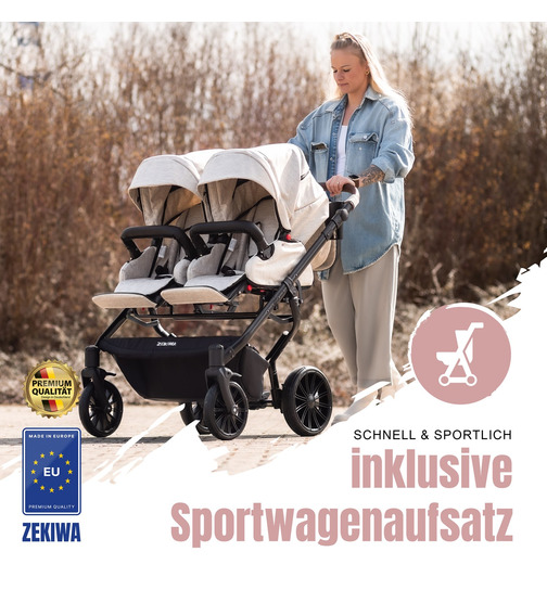 Zekiwa Dream Duo Geschwisterwagen Zwillingswagen