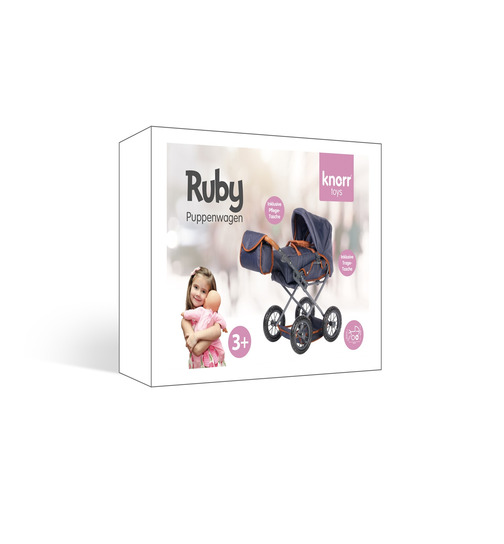 knorrtoys Puppenwagen Ruby dark blue