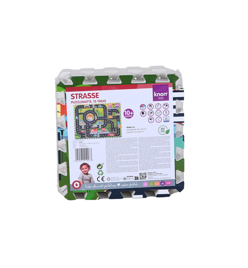 knorrtoys Puzzlematte Strae 12-teiliig